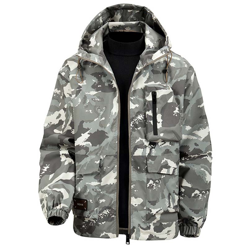 🦅 Heren Camouflage Jas: Capuchon, Meer Zakken & Weerbestendig – Perfect Voor Outdoor & Stad!