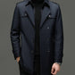 🔥Gratis verzending✈️Trenchcoat voor Heren met Middellange Lengte en Afneembare Voering