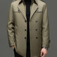 🔥Gratis verzending✈️Trenchcoat voor Heren met Middellange Lengte en Afneembare Voering