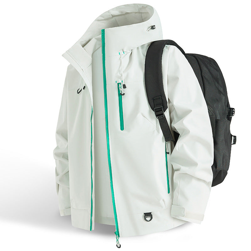 Outdoor Waterdichte Sportjas Met Capuchon – Winddicht, Waterafstotend & Ademend, Perfect Voor Avonturen!