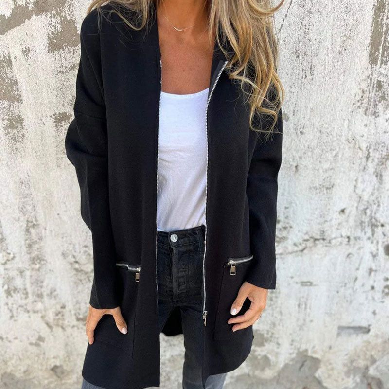 Casual Mode Lange Mouwen Rits-Hoodie Sweatshirt Jas