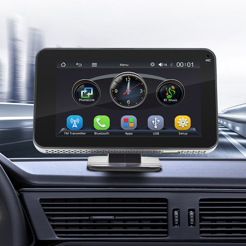 📱4,7-inch HD-touchscreen multimediaspeler voor in de auto — Met een simpele veegbeweging verandert uw auto in een slim entertainmentcentrum! 🚗✨