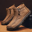 Herenmode Retro Enkellaarsjes met Ritsdetail