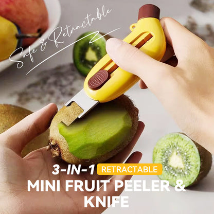 3-in-1 intrekbare mini-fruitschiller en mes