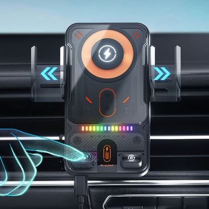 ✨ Beperkte voorraad beschikbaar, mis het niet!🙌Slimme 2-in-1 telefoonhouder voor in de auto met draaifunctie en draadloze oplader