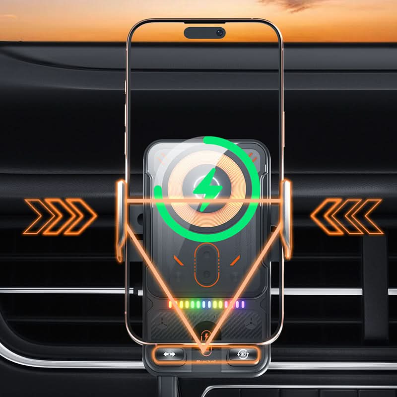 ✨ Beperkte voorraad beschikbaar, mis het niet!🙌Slimme 2-in-1 telefoonhouder voor in de auto met draaifunctie en draadloze oplader