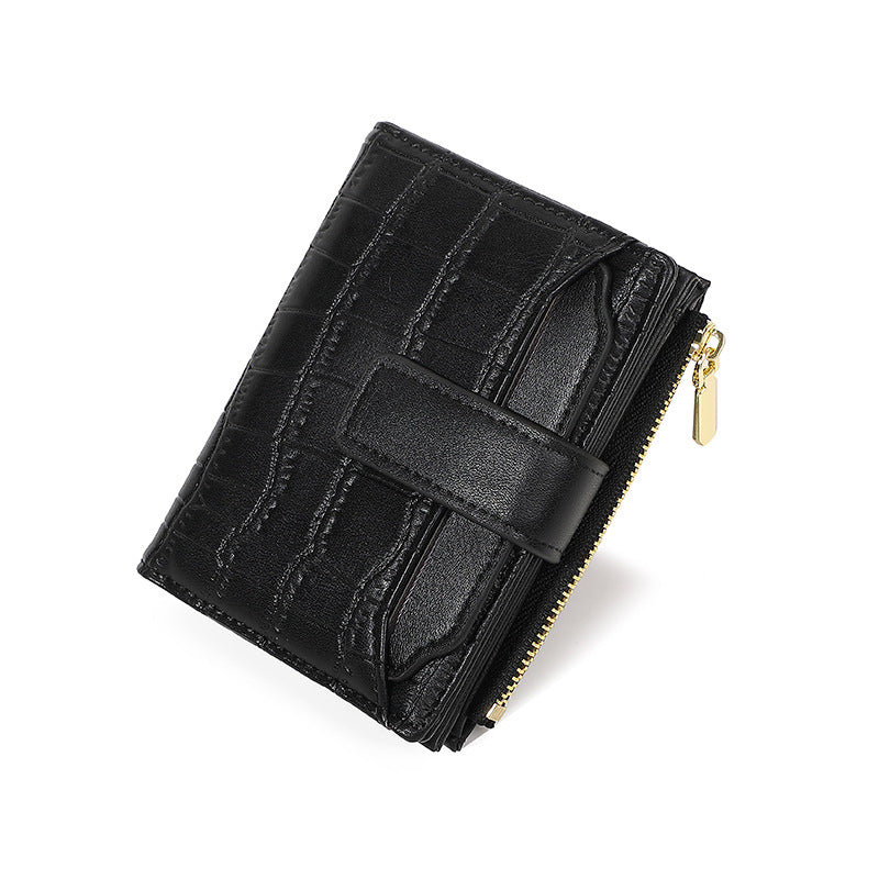 Compacte effen damesportemonnee