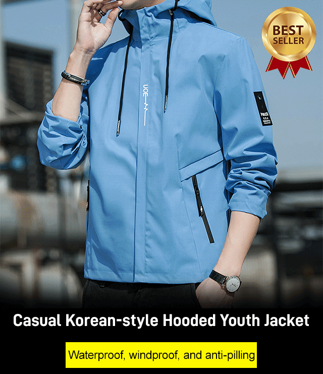 Casual jas met capuchon in Koreaanse stijl