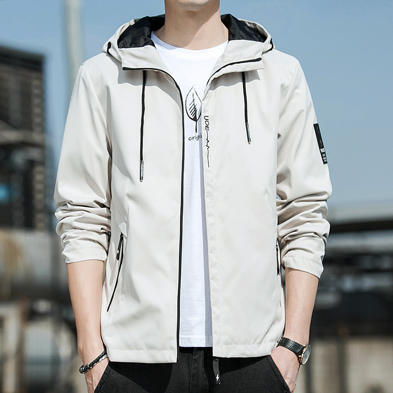 Casual jas met capuchon in Koreaanse stijl