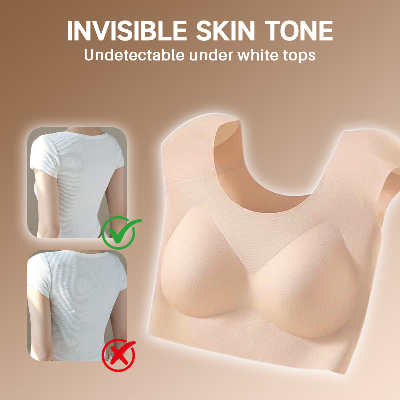 2-in-1 naadloos damesondergoed met ingebouwde schoudervulling