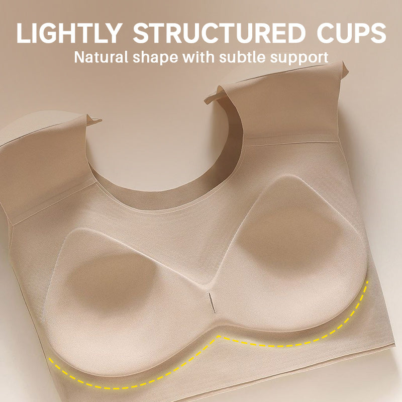 2-in-1 naadloos damesondergoed met ingebouwde schoudervulling