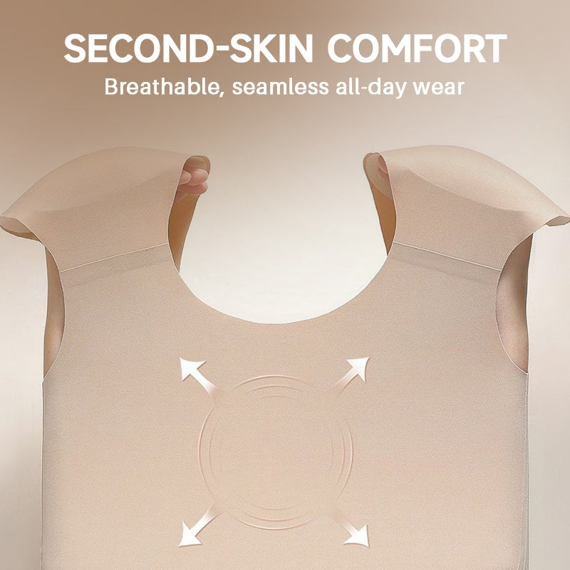 2-in-1 naadloos damesondergoed met ingebouwde schoudervulling