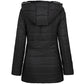 Dames winterjas met capuchon en pluche voering