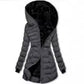 Dames winterjas met capuchon en pluche voering
