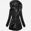 Dames winterjas met capuchon en pluche voering