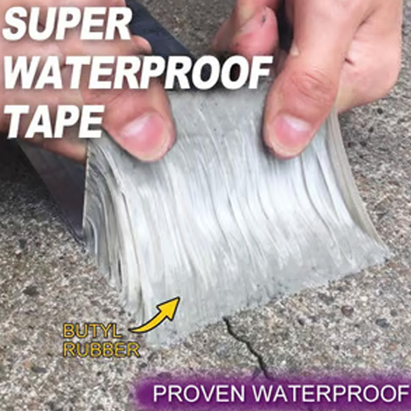🔥 53% KORTING ! ✨ Universele Waterdichte Tape - 5-Lags Butylrubber, Bestand tegen Extreme Temperaturen, Directe Lekdichting 🔧💧