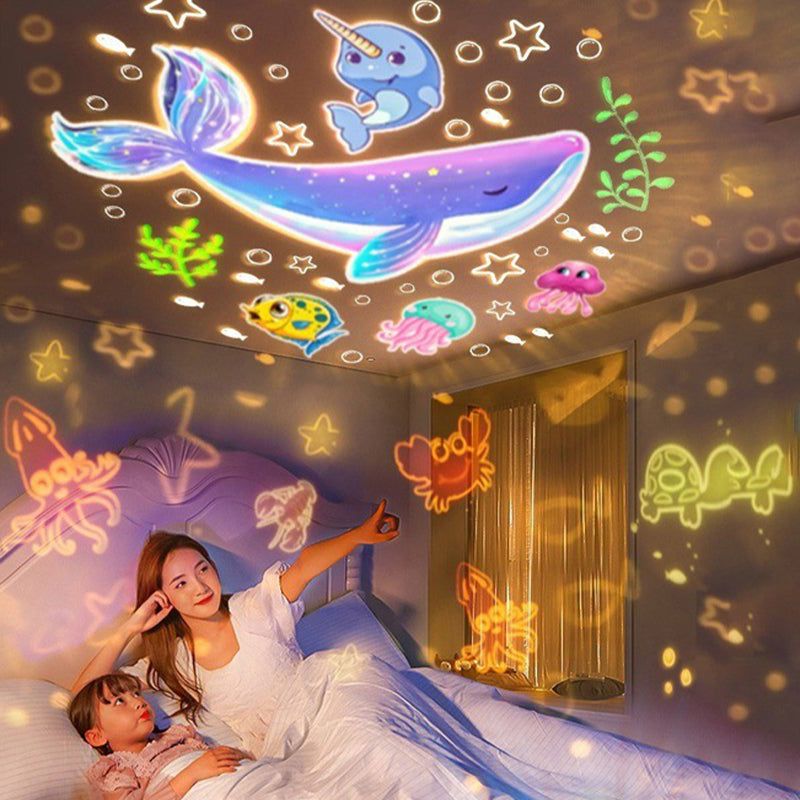 🎃👻LAATSTE DAG PROMOTIE - 50% KORTING💜Projector Nachtlampje voor Kinderen 15 Sets Films🔋Type-C Opladen