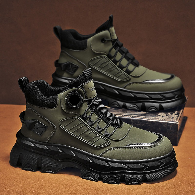 Retro casual enkellaarzen voor heren