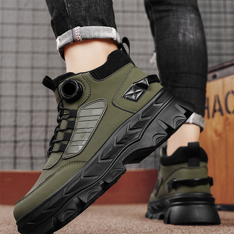 Retro casual enkellaarzen voor heren