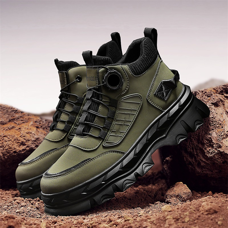 Retro casual enkellaarzen voor heren