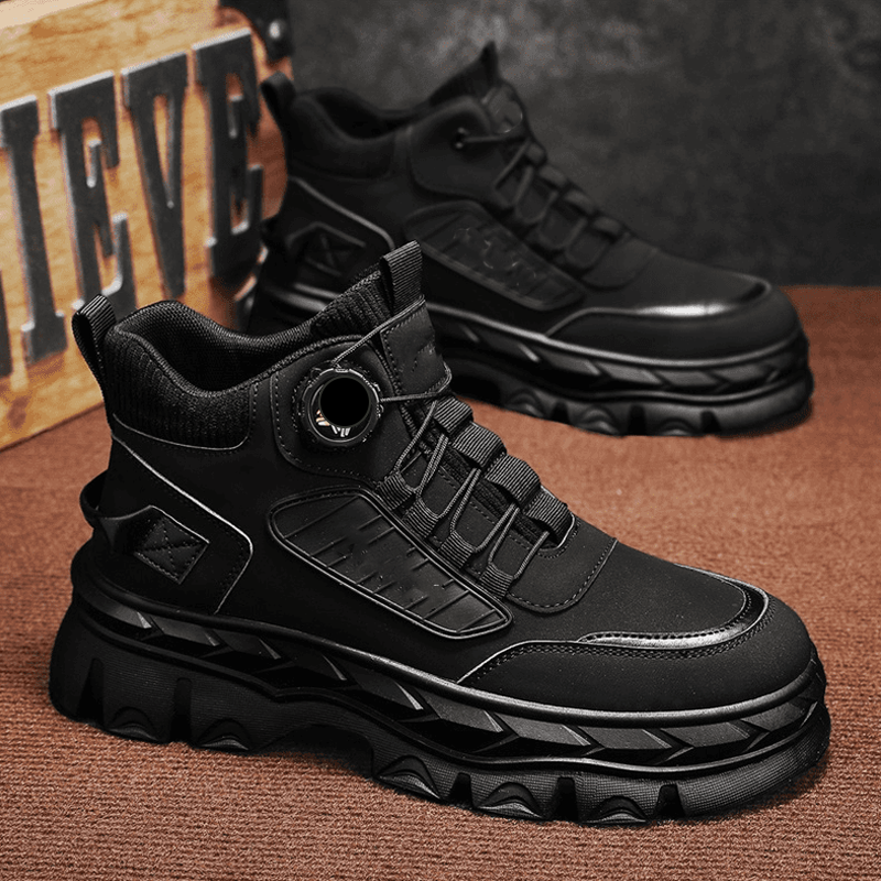 Retro casual enkellaarzen voor heren