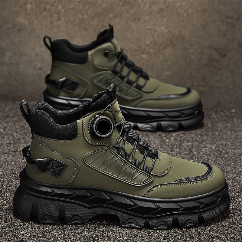 Retro casual enkellaarzen voor heren