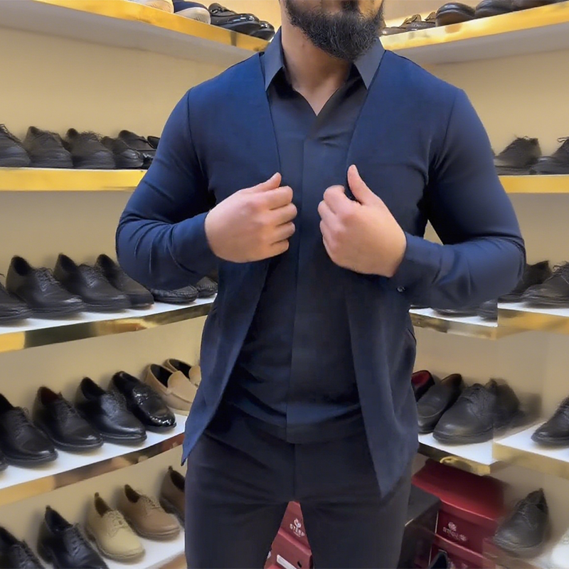 💥Tijdelijk aanbod, zolang de voorraad strekt💥Heren Mock Two-Piece Shirt