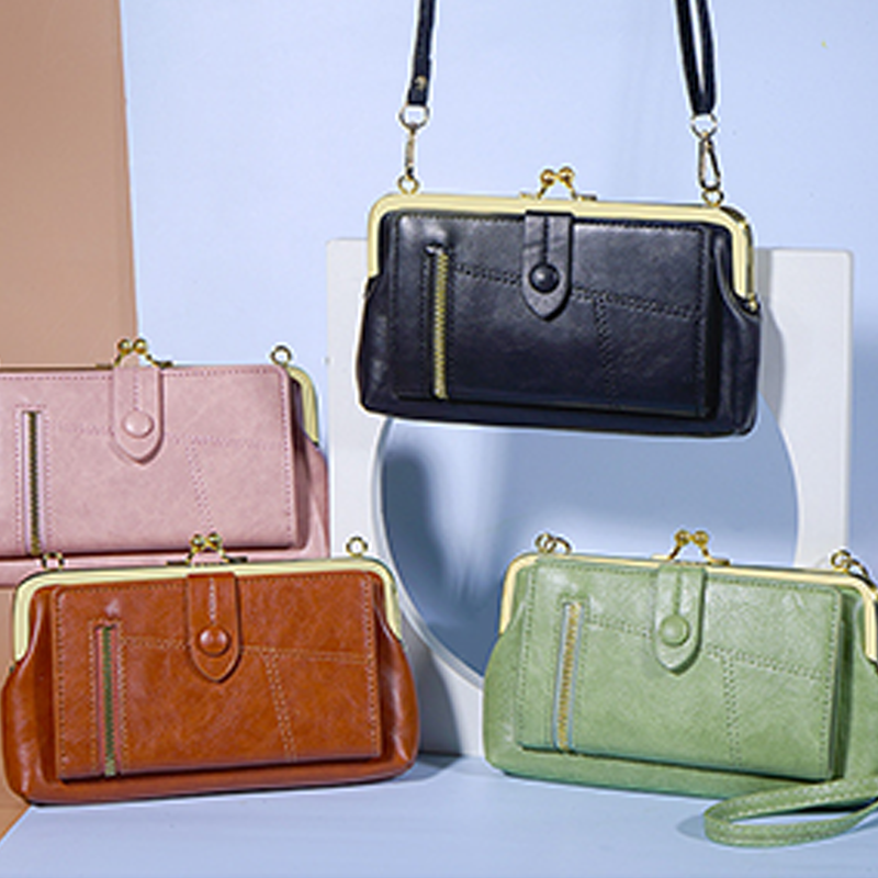 Crossbody telefoontas met multi-card organisator