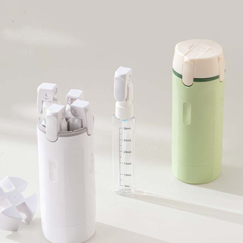 🎉Nieuwjaars Cadeau 50% KORTING!🧴4-in-1 Hervulbare Reisflessen Set – Lekvrij, Compact & Georganiseerd: Perfect Voor Reizen/Vakantie!