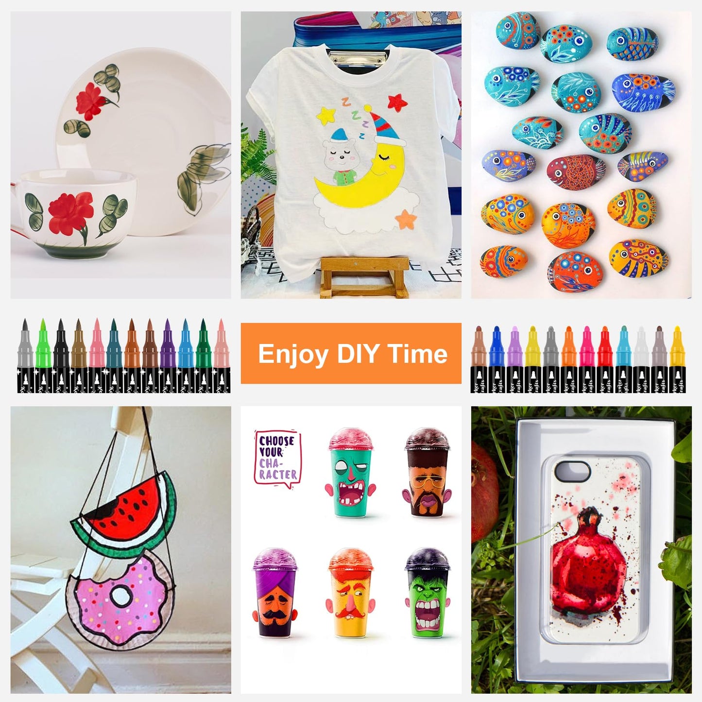 Glitterstiften met dubbele punt