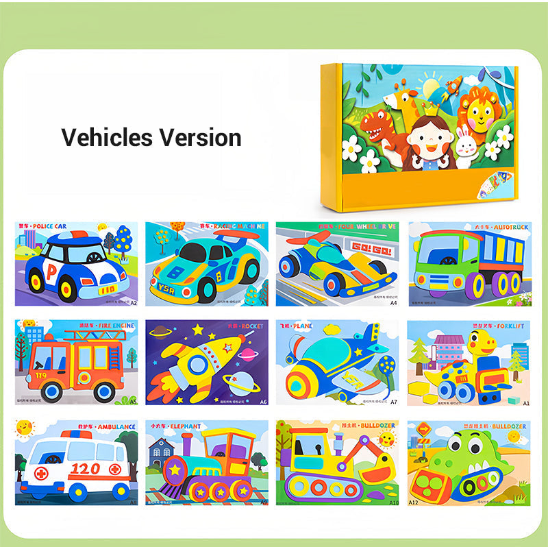 Doe-het-zelf 3D EVA Knutselstickers voor Kinderen