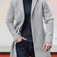 🧥 Stijlvolle Keuze ✨ Herenjas met Enkele Rij Knopen 👔 Effen Design, Tijdloze Uitstraling & Comfortabele Pasvorm