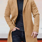 🧥 Stijlvolle Keuze ✨ Herenjas met Enkele Rij Knopen 👔 Effen Design, Tijdloze Uitstraling & Comfortabele Pasvorm