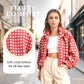 Red Plaid Fuzzy Jacket voor dames