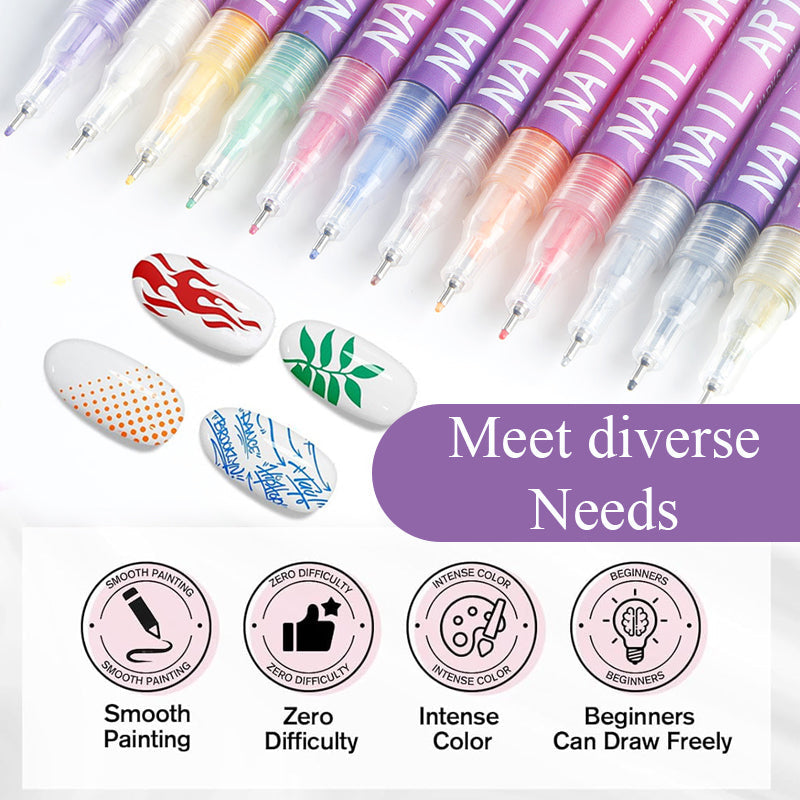 🎁Hot Sale 50% OFF⏳12 Colors Nail Art Pens Set