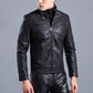 🔥 Free Shipping🔥men's Stand Collar Biker lederen jas