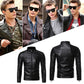 🔥 Free Shipping🔥men's Stand Collar Biker lederen jas