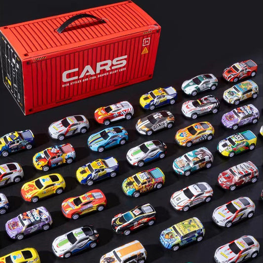 🔈🔈60% KORTING! ✨ 48 mini-auto's met ingebouwde garage - Interactief spel met geluidseffecten en racebaan voor kinderen 🚗🎪