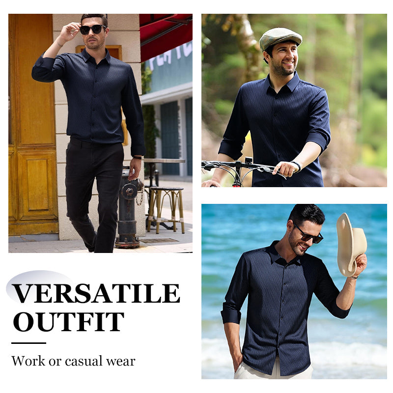 👔 Heren Casual Mode Overhemd met Lange Mouwen