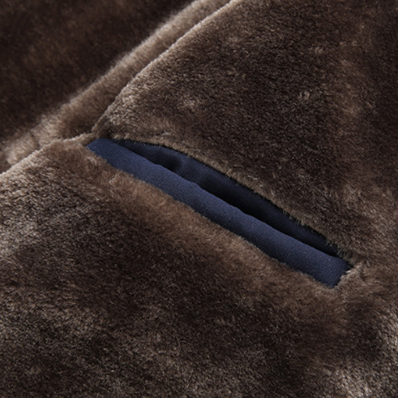 Warme pluche gevoerde jas voor heren🔥