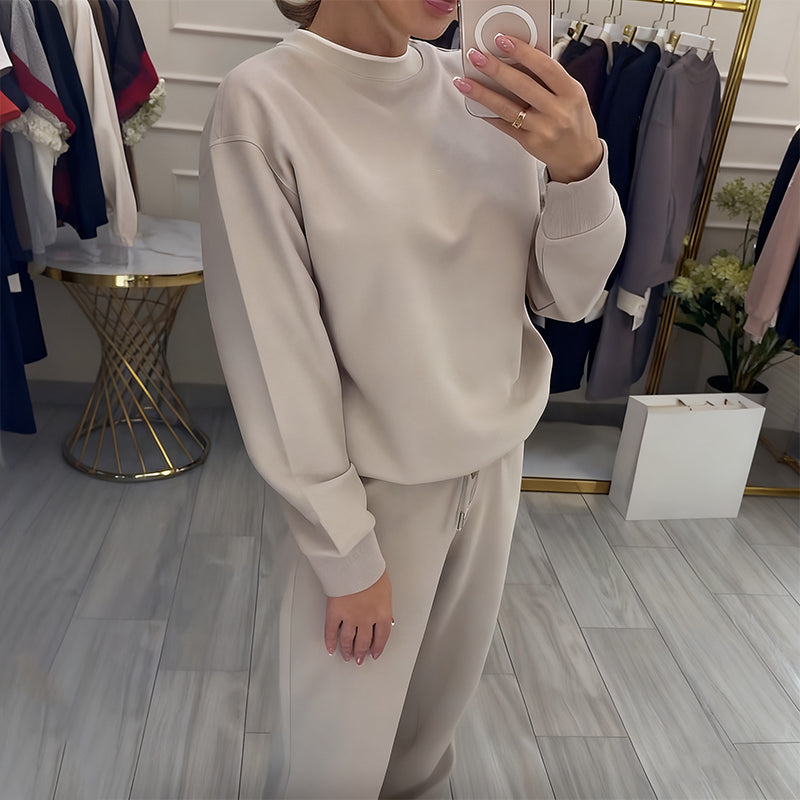 🌸 Up tot 46% korting🔥Damesmode Ronde Hals Tops ＆ Broek 2-Delige Set