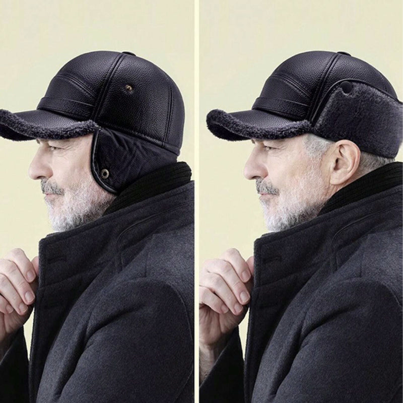 💖 Nieuwe mannen winter warmekoudebeschermende oor platte top oorwarmers winter muts🤠