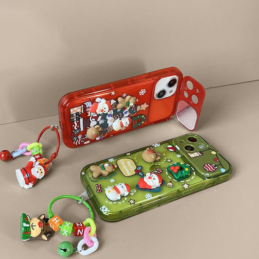 🎄Hete kerstuitverkoop 50% UIT🔥Van de de Hangerflips van de Kerstboom de Spiegeldekking voor iPhone🎅