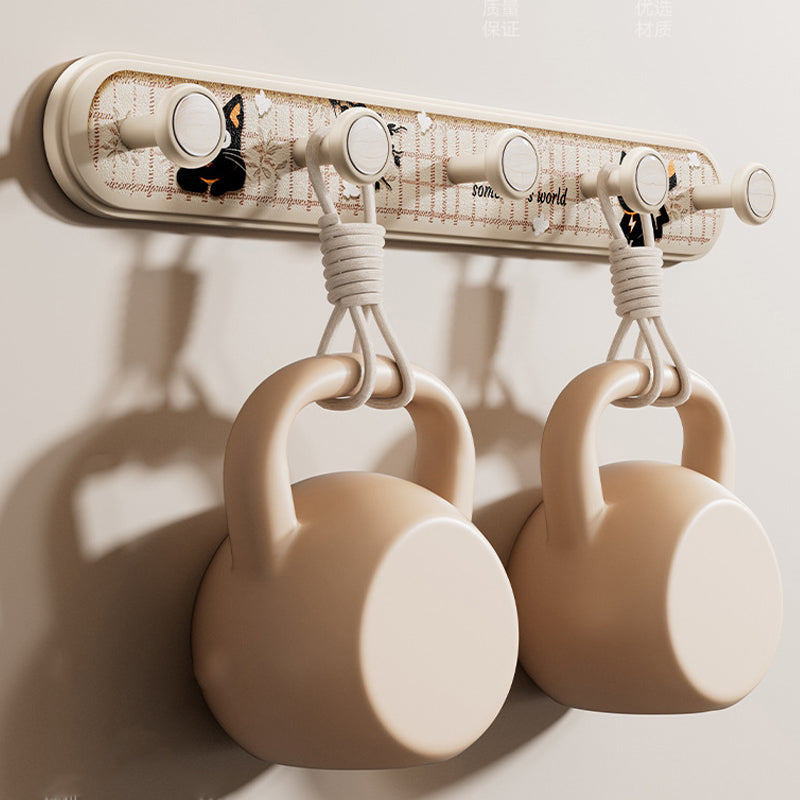 Zuignap muurbevestiging met 5 haken