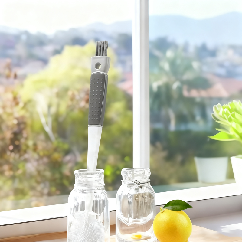 Afneembare siliconen reinigingsborstel met lange steel