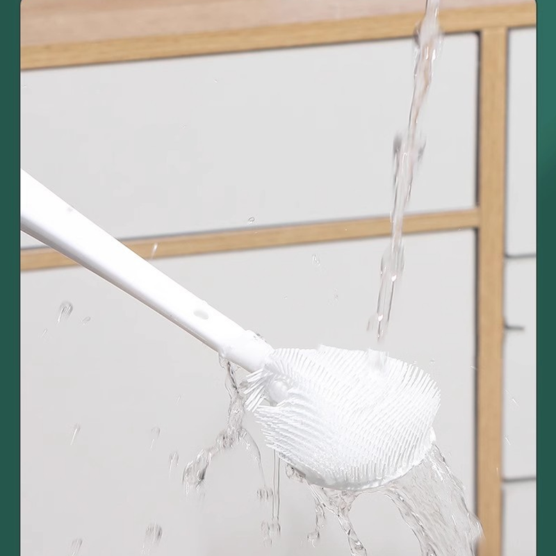 Afneembare siliconen reinigingsborstel met lange steel