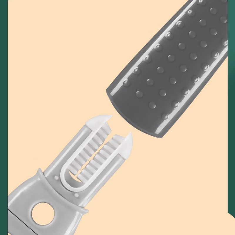 Afneembare siliconen reinigingsborstel met lange steel