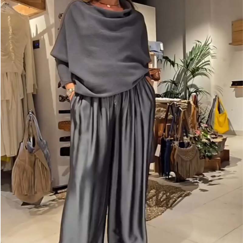 ✨ Chic 2-delige off-shoulder lounge set – zacht, flatterend & moeiteloos stijlvol | Tot 60% KORTING vandaag! 🌸