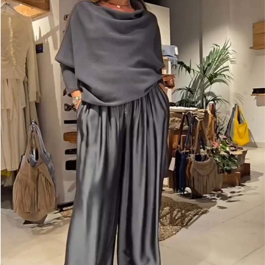 ✨ Chic 2-delige off-shoulder lounge set – zacht, flatterend & moeiteloos stijlvol | Tot 60% KORTING vandaag! 🌸