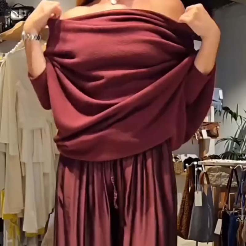 ✨ Chic 2-delige off-shoulder lounge set – zacht, flatterend & moeiteloos stijlvol | Tot 60% KORTING vandaag! 🌸